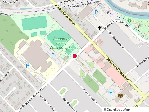 Location of École Secondaire Roger-Comtois at 158 Boulevard des Étudiants, Québec