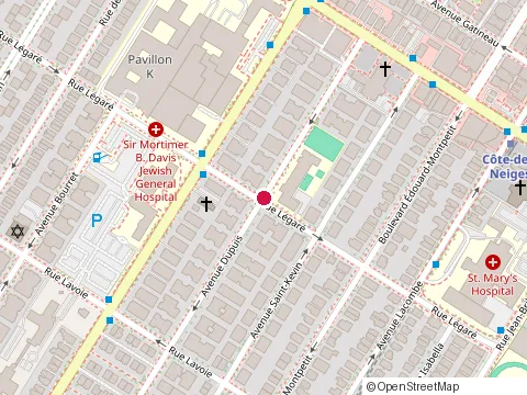 Location of École Simonne-Monet at 3850 Avenue Dupuis, Montréal