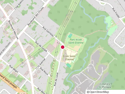 Location of École St-Étienne at 720 Rue de Laval, Drummondville