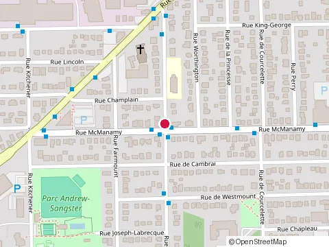 Location of École Sylvestre at 1020 Rue de Kingston, Sherbrooke