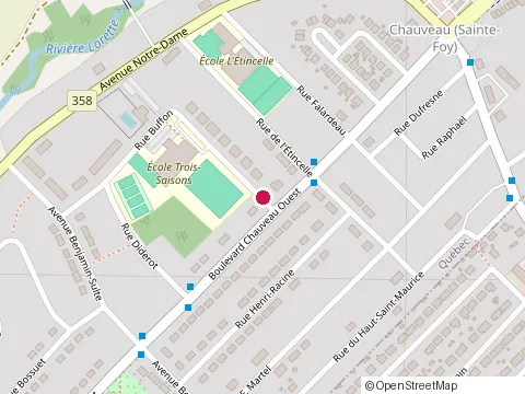 Location of École Trois-Saisons at 1455 Rue Buffon, Québec