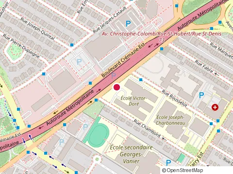 Location of École Victore Doré at 1350 boulevard Crémazie E, Montréal