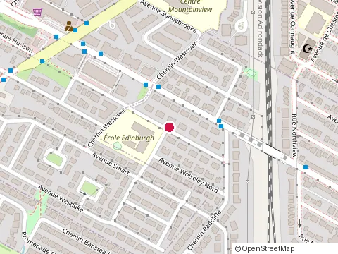 Location of Edinburgh Elementary School at 500 avenue Hudson, Montréal