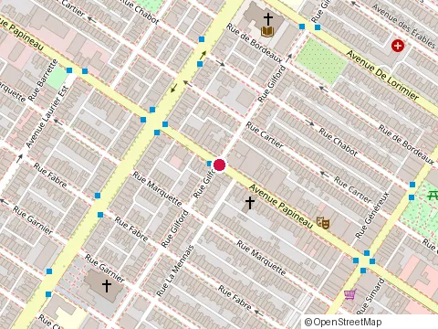 Location of Edith Simard at 1691 Rue Gilford, Montréal