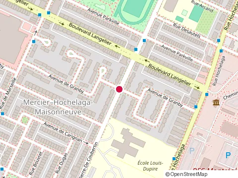 Location of Édouard-Montpetit at 6200 avenue Pierre-de Coubertin, Montréal