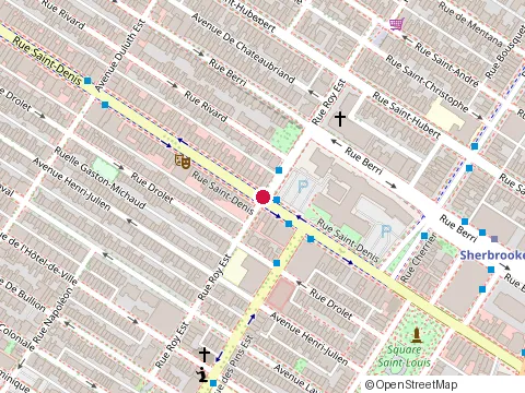 Location of Eker at 351 Rue Roy E, Montréal