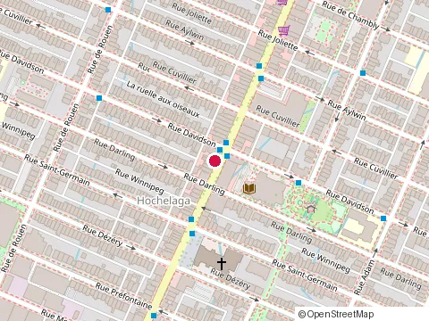 Location of El Pacifico at 3353 Ontario St E, Montréal