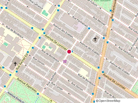 Location of Elan Elementary School at 3450 Avenue de Lorimier, Montréal