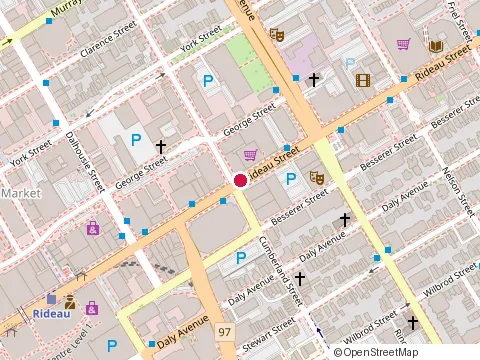 Emplacement de Metro Rideau au 255 Rideau St, Ottawa