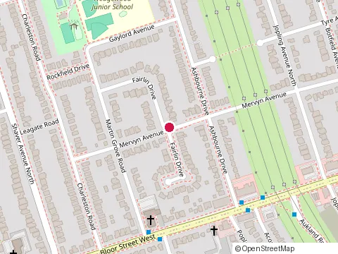 Location of Affiliated Insurance Management at 44 Fairlin Dr, Etobicoke