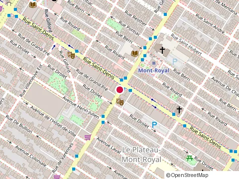 Location of Entrepot la Grange at 371 Rue Mont-Royal E, Montréal