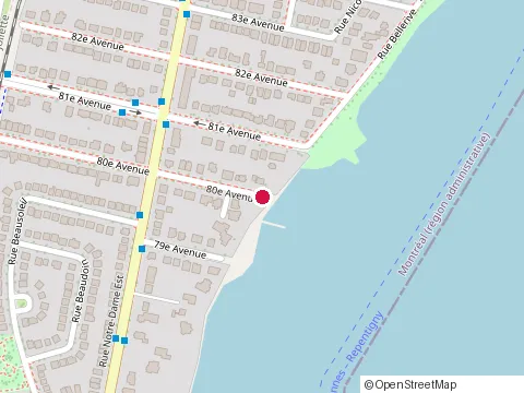 Location of Époxy Performance at 82 80E Avenue, Montréal
