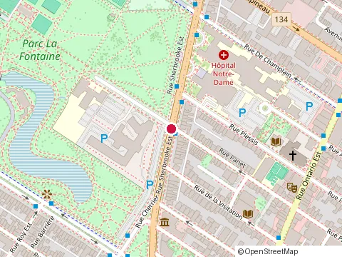 Location of Escorte Montréal-Absolu Copine-Agence Escorte at 1240 Sherbrooke Street West, Montréal