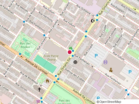 Location of Espace Oriri at 403-2065 Parthenais Rue, Montréal