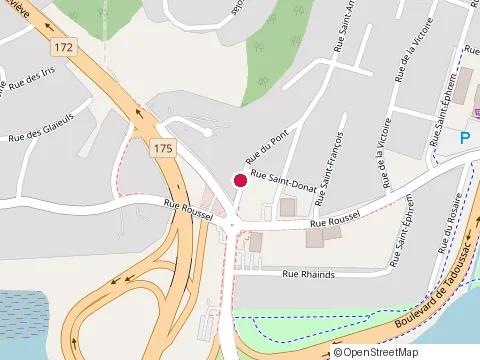 Location of Estimation Richard Dube Inc at 58 du Pont Rue, Chicoutimi
