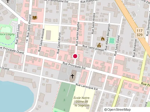 Location of Etude Guindon Pilon at 5 Rue Sainte-Agathe, Sainte-Agathe-des-Monts