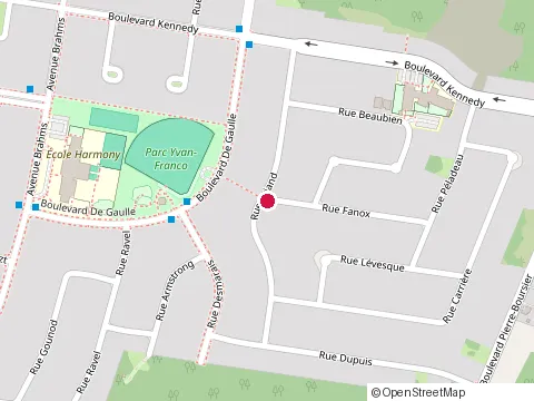 Location of Évenza at 285 Rue Briand, Châteauguay