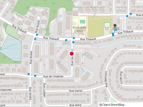 Location of Excavation Alain Champeau at 2080 Rue Gauthier, Sherbrooke