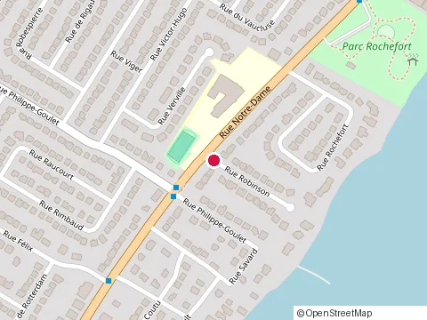 Location of Excavation Collins at 18 Rue Robinson, Repentigny