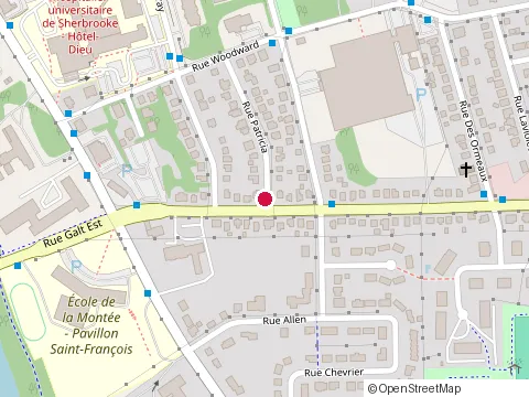 Location of Excavation Daniel F Leblanc at 667 Rue Patricia, Sherbrooke