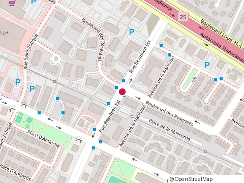 Location of Excavation Del at 104-7250 Rue Beaubien E, Anjou