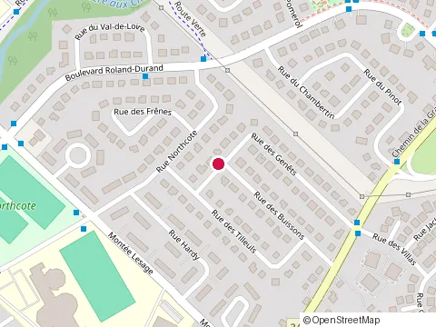 Location of Excavation Dionne Rejean at 218 Rue des Buissons, Rosemère
