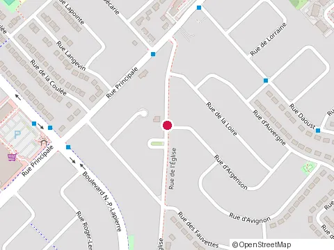Location of Excavation E. Provost at 1861 Rue de l'Église, Sainte-Julie