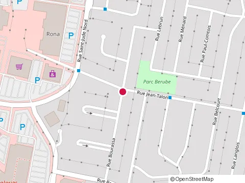 Location of Excavation Eric Paris at 113 Rue Bourassa, Granby