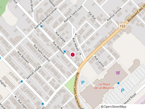 Location of Excavation Guy Beauce at 1923 boulevard Aldred, Shawinigan