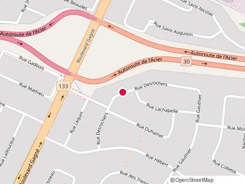 Location of Excavation M d Y Inc at 109 Rue Desrochers, Sorel-Tracy