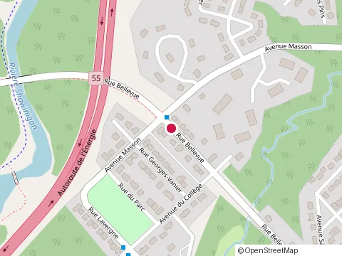 Location of Excavation Mongrain Enr at 2572 Rue Bellevue, Shawinigan