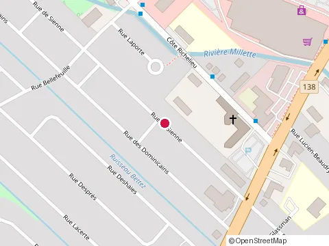 Location of Excavation Noé Veillette at 290 Rue des Dominicains, Trois-Rivières