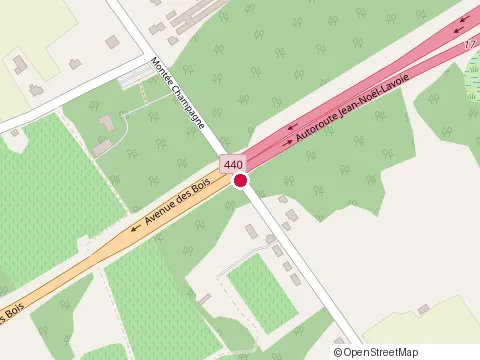 Location of Excavation Re-Nel Inc at 1213 Montee Champagne, Laval