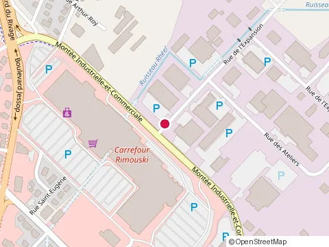 Location of Excavation Rimouski at 40 Montée Industrielle, Rimouski