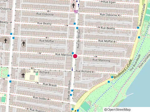 Location of Exo Design Inc. at 384 Rue Manning, Verdun