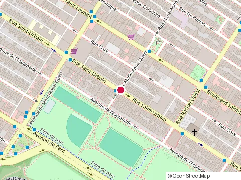 Location of Exodeus at 101 Rue Marie-Anne O, Montréal