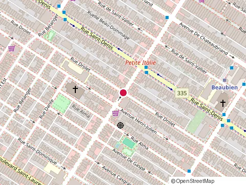 Location of Fabien Rosenberg at 6538 Rue Drolet, Montréal
