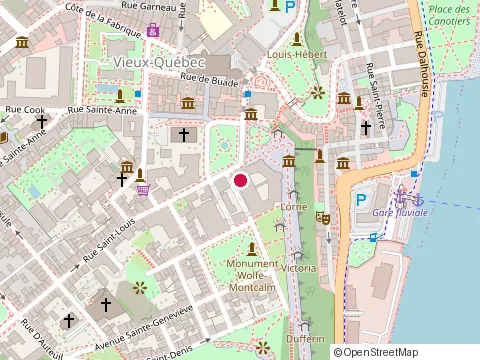 Location of Fairmont le Ch&Acirc;Teau Frontenac at 1 Rue des Carrieres, Québec