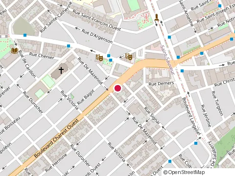 Location of Federation des Employees de Services Publics (Csn) at 155 boulevard Charest E, Québec