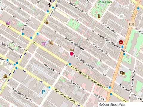 Location of Feyrouz Restaurant at 51 Prince Arthur E, Montréal