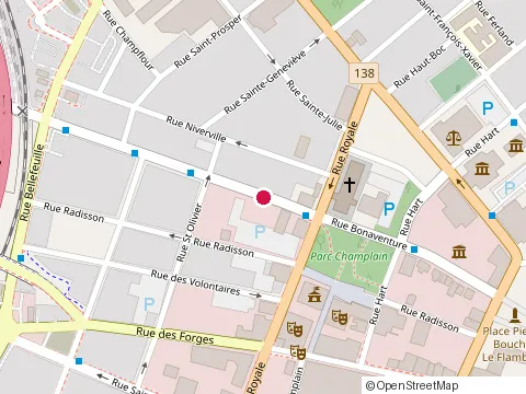 Location of Fine Table at 466 Rue Bonaventure, Trois-Rivières