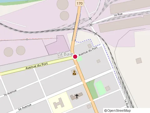 Location of Fissure at 1082 avenue du Port, La Baie