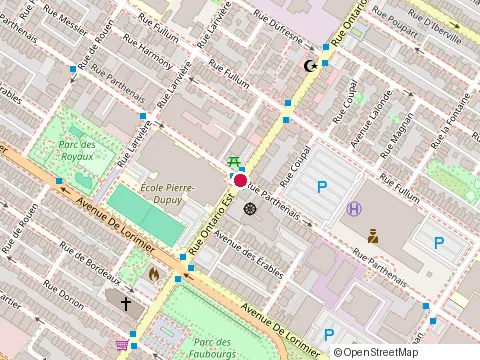 Location of Fleur de Lys at 1968 Rue Parthenais, Montréal