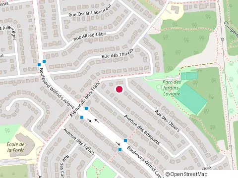 Location of Forest School at 219 Avenue du Bois-Franc, Gatineau