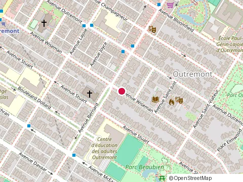 Location of Forêt Humaine at 546 avenue Wiseman, Montréal