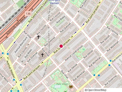Location of Franccesca Cancino, Avocate. at 111-2301 Rue Saint-Jacques, Montréal