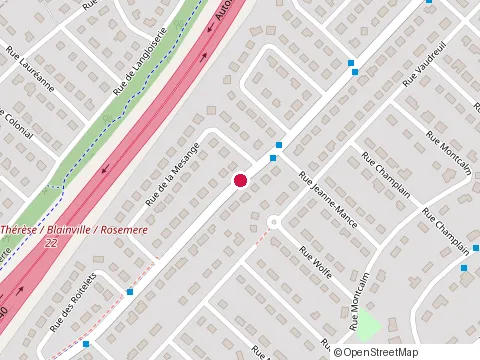 Location of Francis Langlois at 346 Rue de la Mésange, Rosemère
