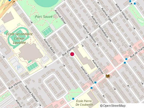 Location of Fraternity Elementary School at 11241 avenue Drapeau, Montreal-Nord