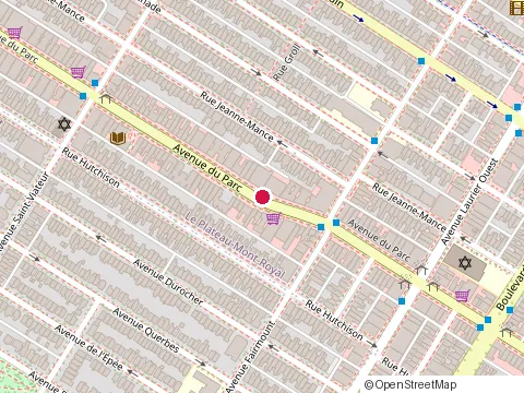 Location of Frites Alors at 5235A avenue du Parc, Montréal