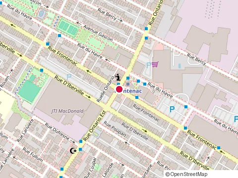 Location of Frontenac Lave Auto at 1840 Rue Frontenac, Montréal